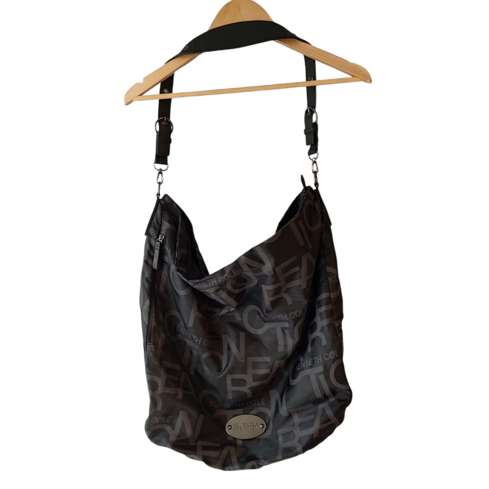 Kenneth Cole Reaction Large Black Logo Tote